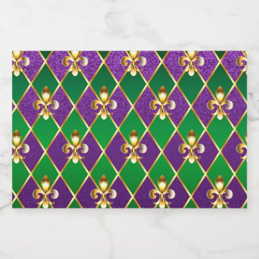 Juwelry Background Mardi Gras Likeurfles Etiket (Enkel label)