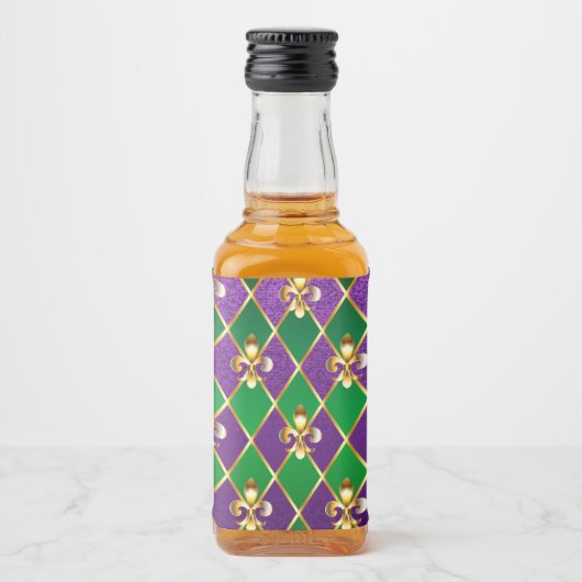 Juwelry Background Mardi Gras Likeurfles Etiket (Voorkant)