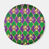 Juwelry Background Mardi Gras Magneet (Voorkant)