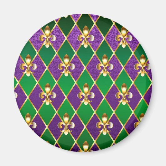 Juwelry Background Mardi Gras Magneet (Voorkant)