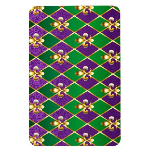 Juwelry Background Mardi Gras Magneet (Verticaal)