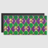 Juwelry Background Mardi Gras Magnetische Uitnodiging (Voorkant / Achterkant)