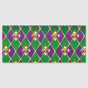 Juwelry Background Mardi Gras Magnetische Uitnodiging
