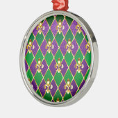 Juwelry Background Mardi Gras Metalen Ornament (Links)