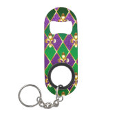 Juwelry Background Mardi Gras Mini Flessenopener (Voorkant)