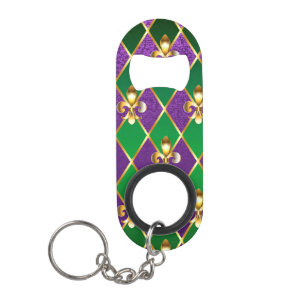 Juwelry Background Mardi Gras Mini Flessenopener