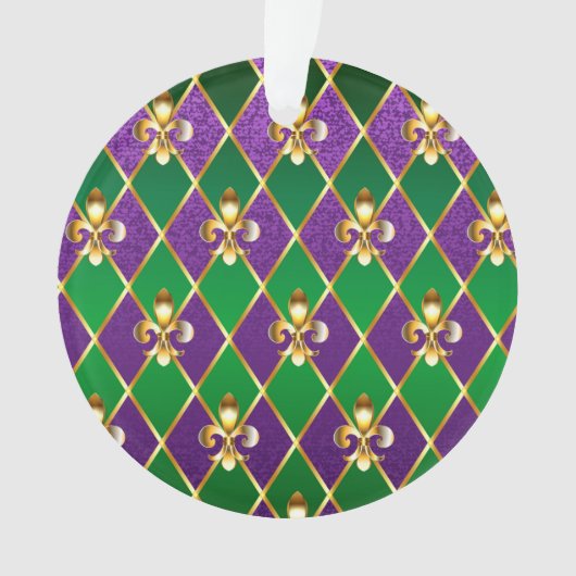 Juwelry Background Mardi Gras Ornament (voorkant)