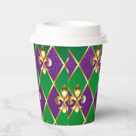 Juwelry Background Mardi Gras Papieren Bekers (Rechts)