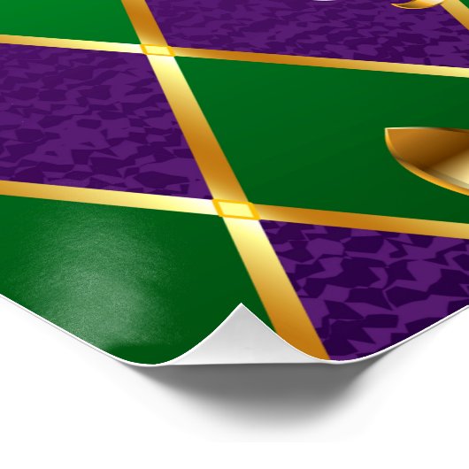 Juwelry Background Mardi Gras Perfect Poster (Hoek)