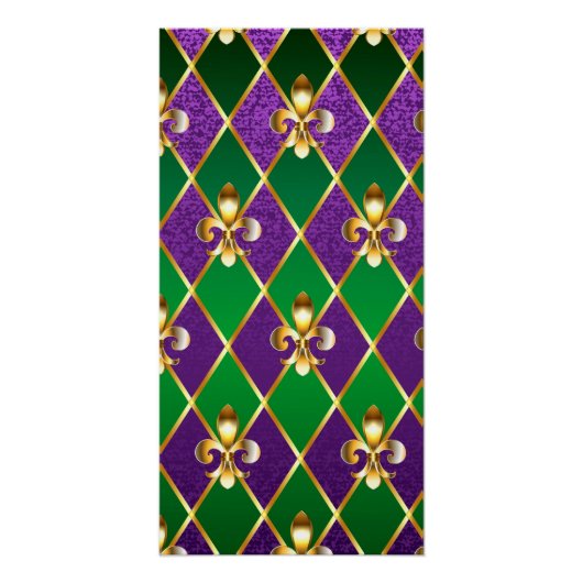 Juwelry Background Mardi Gras Perfect Poster (Voorkant)