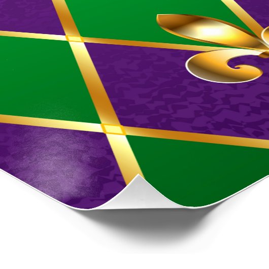 Juwelry Background Mardi Gras Perfect Poster (Hoek)