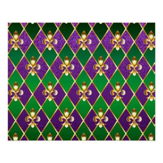 Juwelry Background Mardi Gras Perfect Poster (Voorkant)