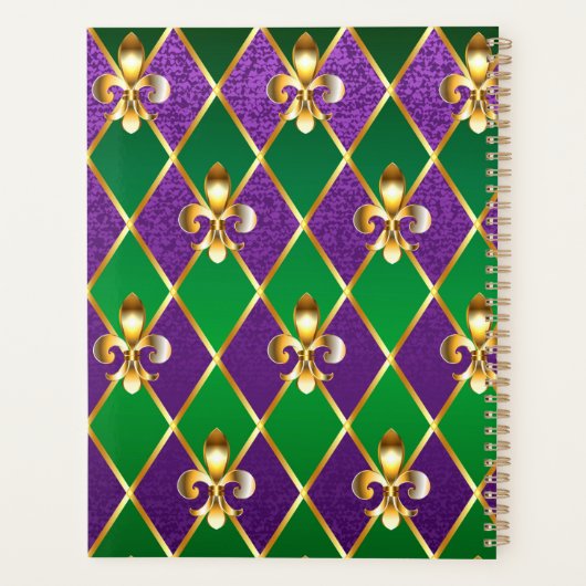 Juwelry Background Mardi Gras Planner (Achterkant)