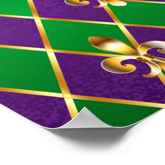 Juwelry Background Mardi Gras Poster (Hoek)