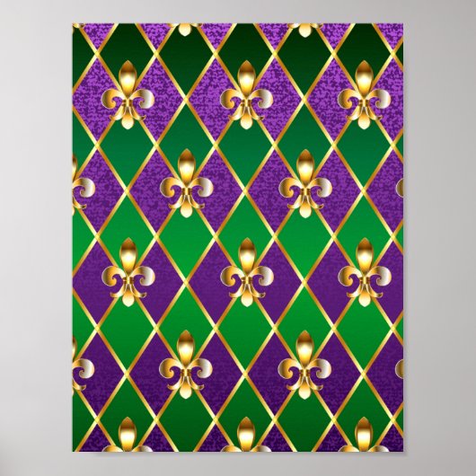 Juwelry Background Mardi Gras Poster (Voorkant)