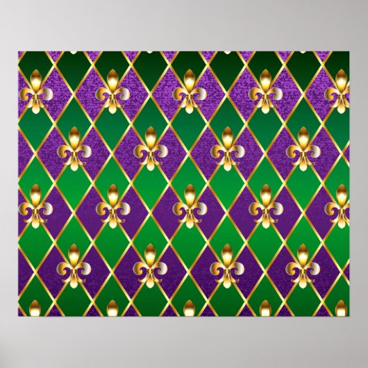 Juwelry Background Mardi Gras Poster (Voorkant)