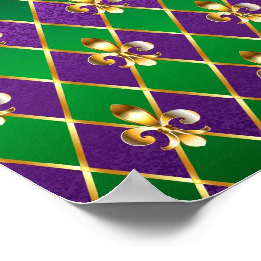 Juwelry Background Mardi Gras Poster (Hoek)