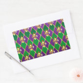 Juwelry Background Mardi Gras Rechthoekige Sticker (Envelop)