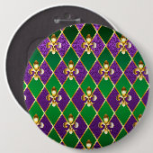 Juwelry Background Mardi Gras Ronde Button 6,0 Cm (Voorkant /achterkant)