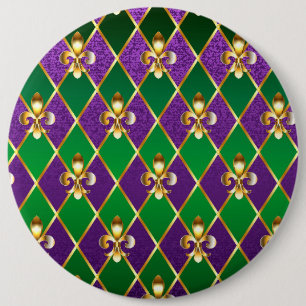 Juwelry Background Mardi Gras Ronde Button 6,0 Cm