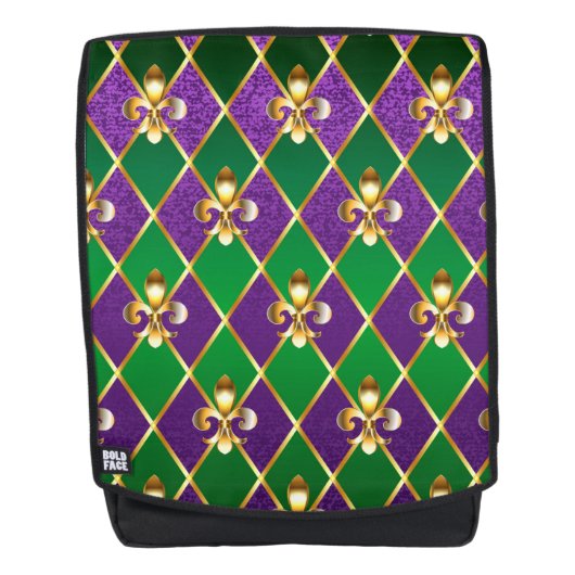Juwelry Background Mardi Gras Rugtassen (Voorkant)