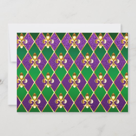Juwelry Background Mardi Gras Save The Date (Voorkant)