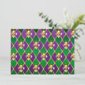 Juwelry Background Mardi Gras Save The Date (Staand voorkant)