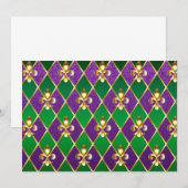 Juwelry Background Mardi Gras Save The Date (Voorkant / Achterkant)