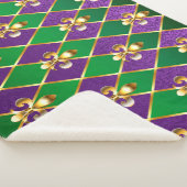 Juwelry Background Mardi Gras Sherpa Deken (3/4)