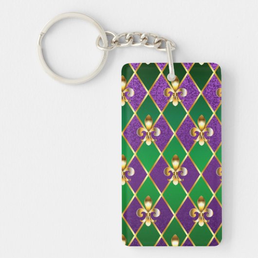 Juwelry Background Mardi Gras Sleutelhanger (Voorkant)