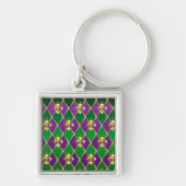 Juwelry Background Mardi Gras Sleutelhanger (Voorkant)