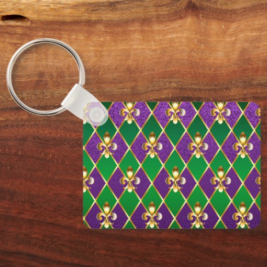 Juwelry Background Mardi Gras Sleutelhanger (Achterkant)