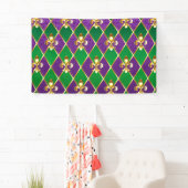 Juwelry Background Mardi Gras Spandoek (Insitu)