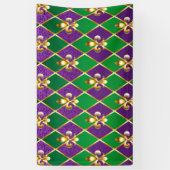 Juwelry Background Mardi Gras Spandoek (Verticaal)