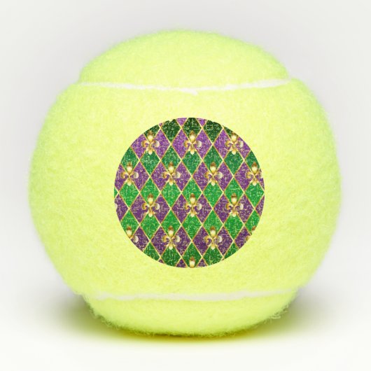 Juwelry Background Mardi Gras Tennisballen (Voorkant)