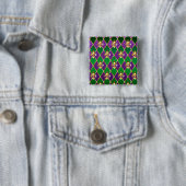 Juwelry Background Mardi Gras Vierkante Button 5,1 Cm (In situ)