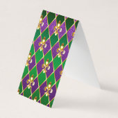 Juwelry Background Mardi Gras Visitekaartje (Voorkant)