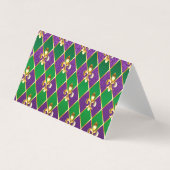 Juwelry Background Mardi Gras Visitekaartje (Voorkant)