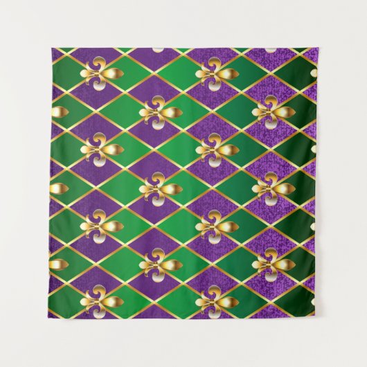 Juwelry Background Mardi Gras Wandkleed (Voorkant (horizontaal))