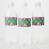 Juwelry Background Mardi Gras Waterfles Etiket (Flessen)