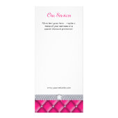 Juwelry Crown Mode Tufted Satin Pink Reclamekaart (Achterkant)