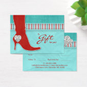 Juwelry Gift Kaart Spa Valentijns Heart Red Boot (Bureau)
