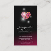 Juwelry Hot Pink Diamonds gems Heart Visitekaartje (Achterkant)