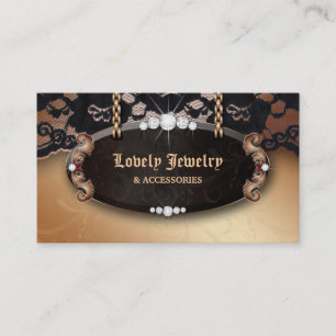 Juwelry N Lace Mode Gold Chocolate Black Visitekaartje