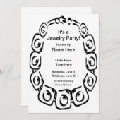 Juwelry Party Custom Invites Kaart (Voorkant / Achterkant)