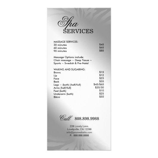 Juwelry Zebra Heart Sparkle Hot Pink Menu (Achterkant)