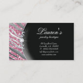 Juwelry Zebra Sparkle Roze Luxury SB Visitekaartje (Achterkant)