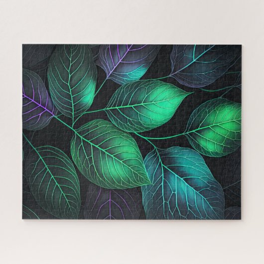 Juweltone bladeren legpuzzel (Horizontaal)