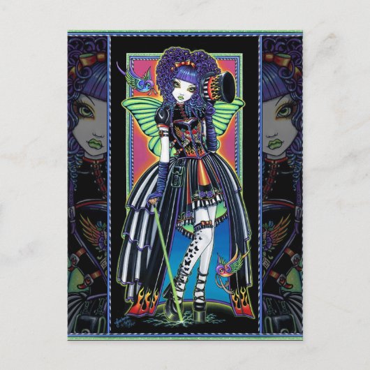 Juxtapose Rainbow Fairy Carnival Briefkaart (Voorkant)