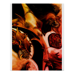 "Juxtaposed Natuur", glanzend Poster